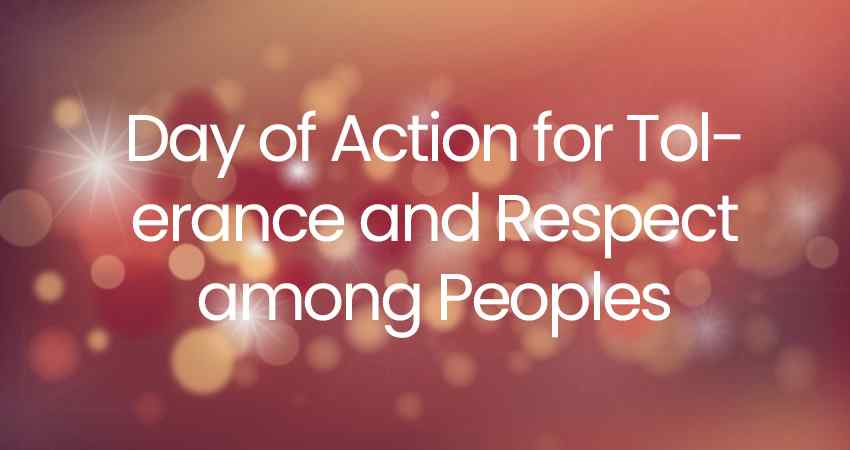 Day of Action for Tolerance and Respect among Peoples