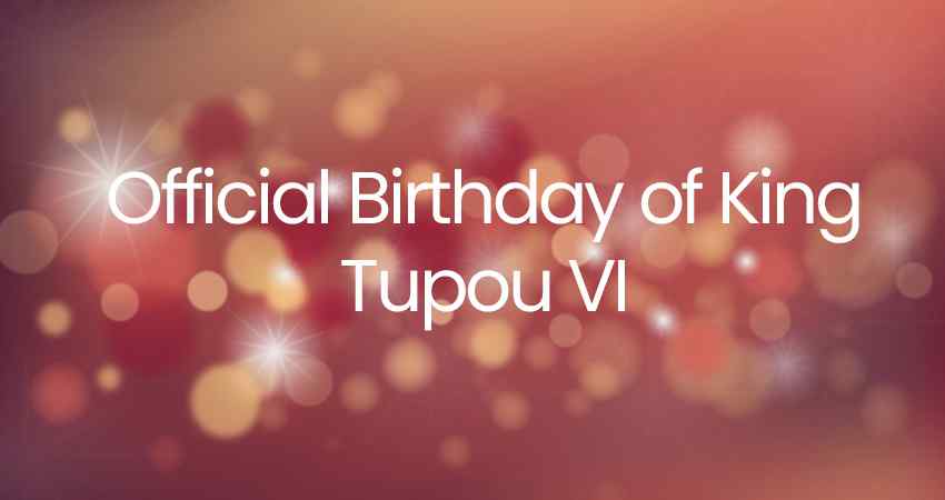 Official Birthday of King Tupou VI